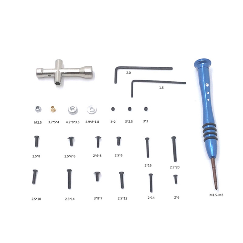 (TQHE) Naughty Dragon Mangniu Mn Remote Control Car Upgrading and Refitting Tool Screw Assembly Parts Screw Tool Box