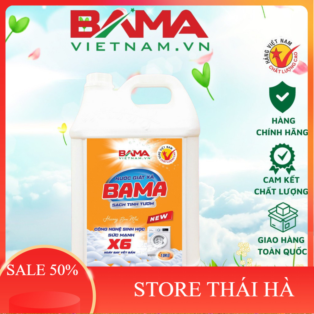 Nước Giặt Sinh Học BAMA 10kg Tiết Kiệm Hơn Lưu Hương Lâu - Nước Giặt Xả Sinh Học Bama Lâm Đại Phúc -