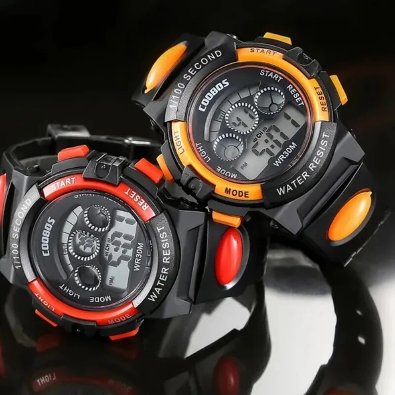 [SIXU] Kids Children's Watch Electronic Digital Wristwatch for Boys Girls 30m Life Waterproof Student Sports Watches Colorful Clock