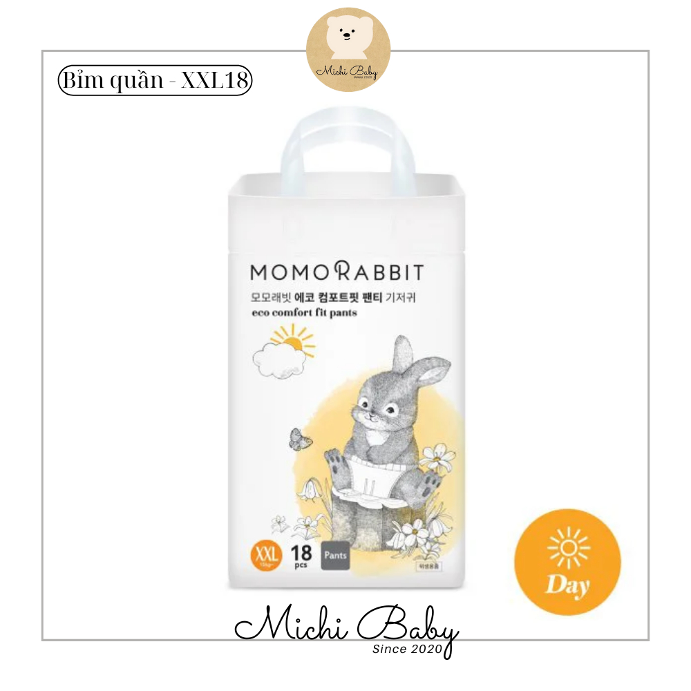 Michibaby- Bỉm MOMORABBIT Hàn Siêu Mỏng, Siêu Thấm Hút, An Toàn Với Da Bé - MC348 - 7