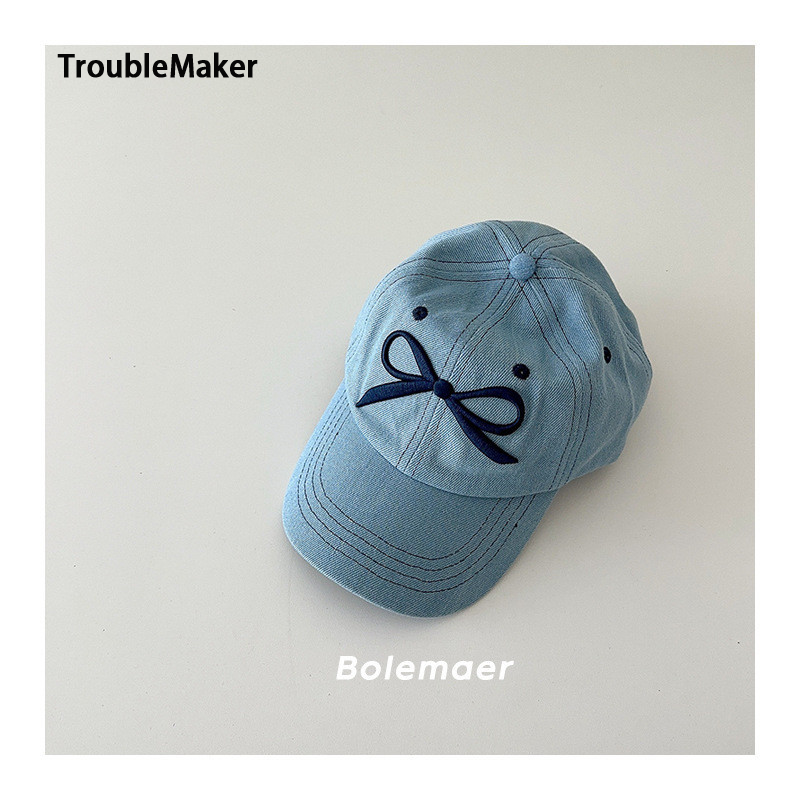 TroubleMaker TroubleMaker Retro parents and hats, baseball caps, diapers, children's denim sun protection, Korean daily outdoor baby beach ราคา 161 บาท*ส่งฟรี