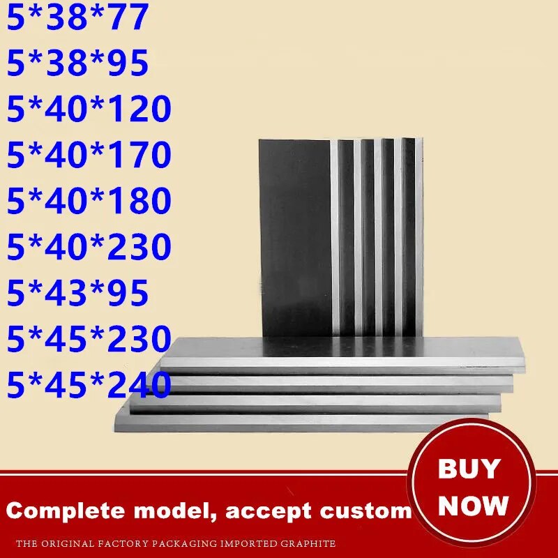 200 kích thước, 5 mét Graphite VANE Carbon Baker bơm chân không tấm Carbon máy bơm không khí Lưỡi máy bơm không khí lưỡi graphite tấm quay