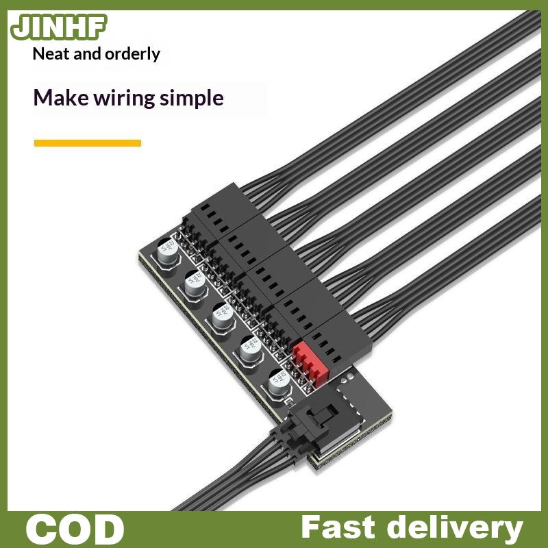JINHF Tối ưu 4 pin PWM Fan SPLITTER 5 cách HUB với 40cm cáp cho chuyên sâu nhu cầu làm mát Giá 47,697 Đồng*Miễn phí vận chuyển