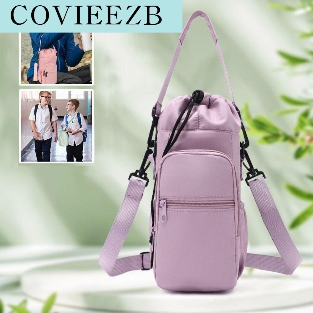 COVIEEZB หุ้มฉนวน กระเป๋าใส่ขวดน้ำ ปลอกป้องกัน สายรัดปรับได้ ฝาครอบถ้วยสุญญากาศ แบบพกพา พร้อมช่องใส่โทรศัพท์ ที่วางขวดเก็บความร้อน สำหรับกลางแจ้ง ราคา 228 บาท*ส่งฟรี