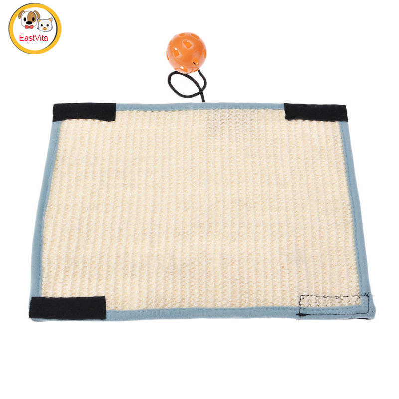 Sisal Straw Kitten Cat Scratcher Board Mat Pad Cat Scratching Post Toy with Bell