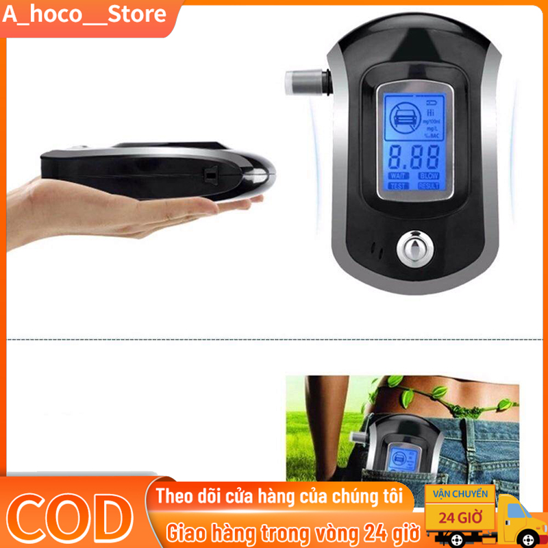 Máy kiểm tra nồng độ cồn hơi thở mini máy kiểm tra nồng độ cồn at6000 màn hình lcd kỹ thuật số cảnh sát chuyên nghiệp