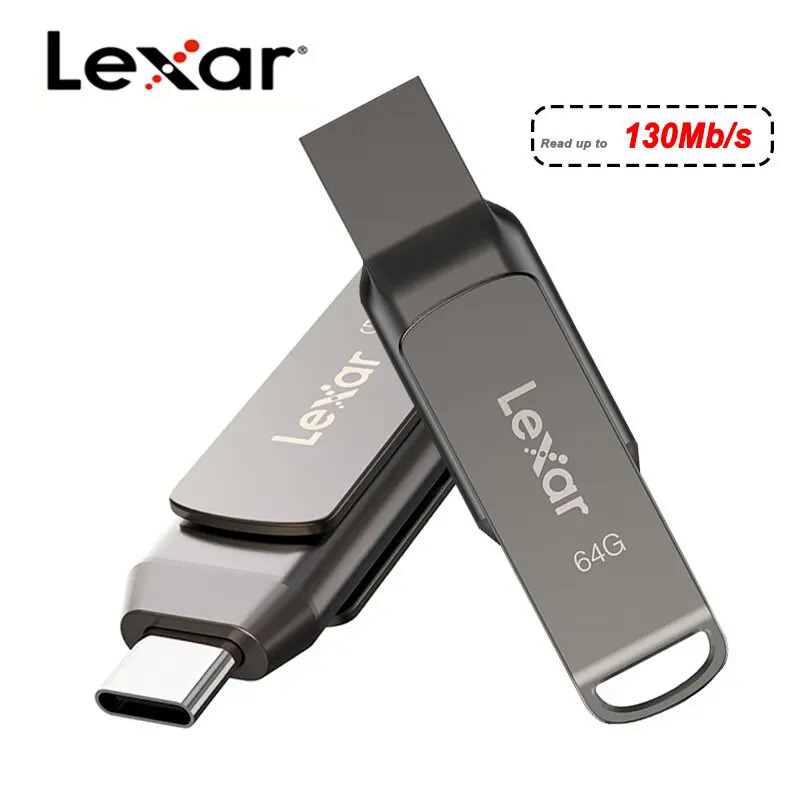 Lexar D400 USB 128GB TypeC OTG 3.1 USB Flash Drive 64GB U đĩa 32GB Pendrive xe 256GB Mini Pen Drive 