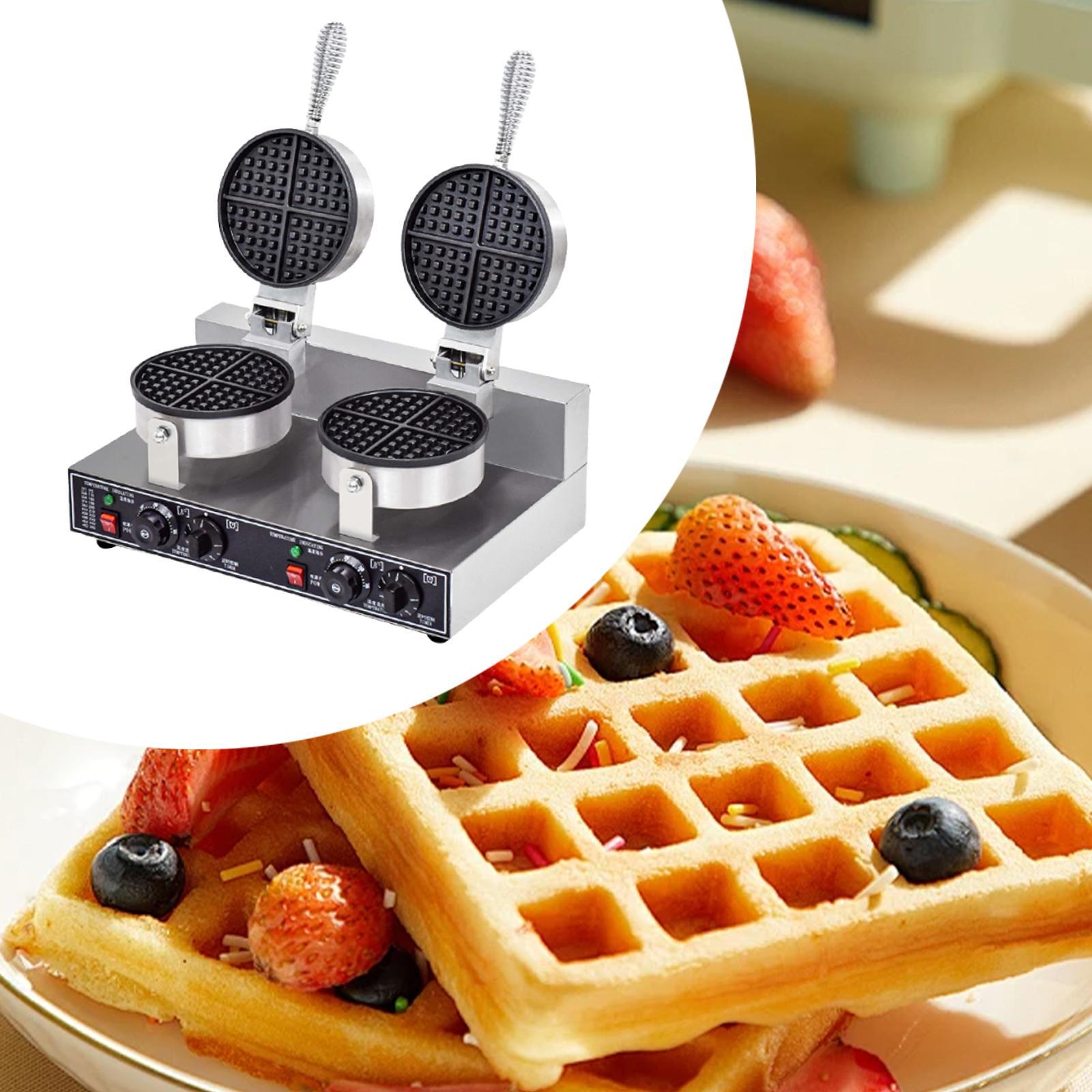 Sunlooke Waffle Maker Machine Cooking Plates Anti Scald Handle Double Side Heating Multifunctional Snack Maker for Chocolate Chip
