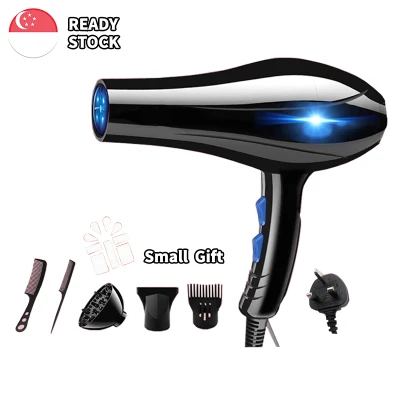 Professional Blue Ray Ionic Tech 2200 Hair Dryer Saloon 850W Strong Wind Pengering Rambut 5 in 1 Hair Dryer
