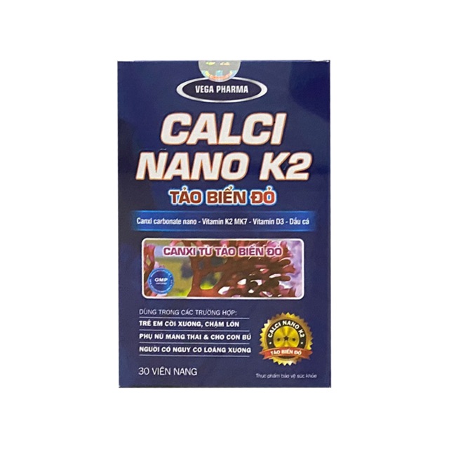 Calci Nano K2 tảo biển đỏ bổ sung calci cho mọi người