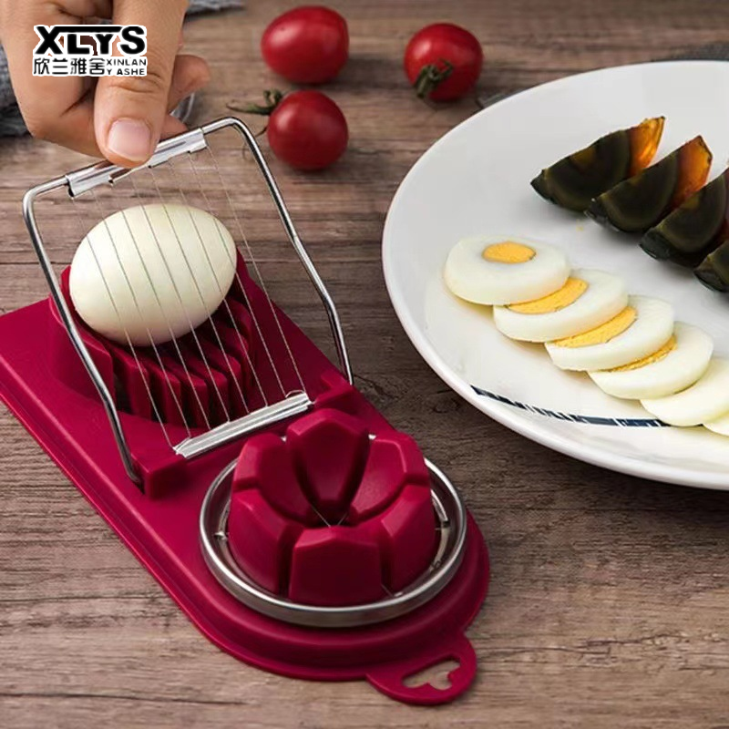 Dụng cụ cắt trứng hai chức năng với thiết kế thanh lịch Lưỡi bằng thép không gỉ để cắt trứng và trứng Thế Kỷ