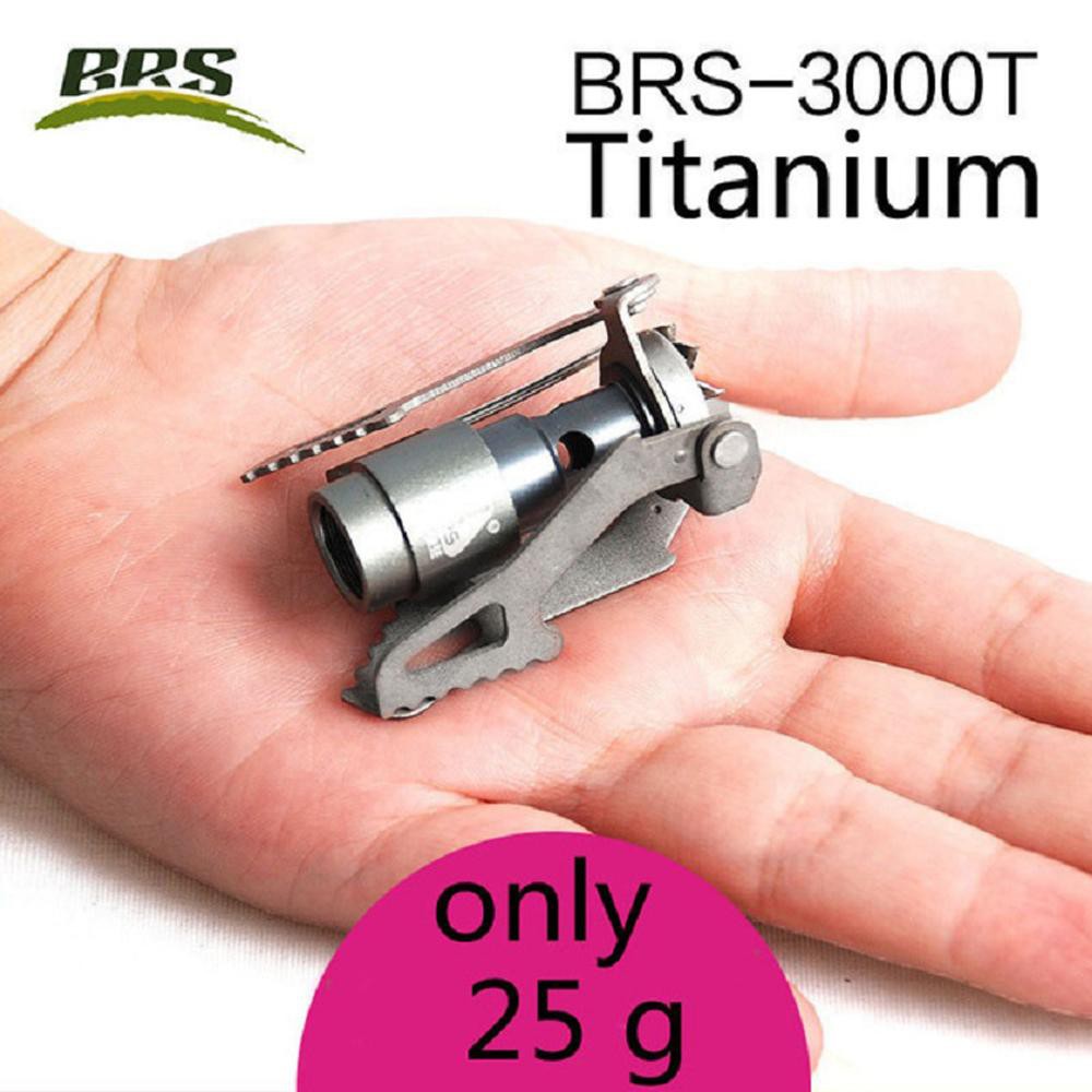 BRS-3000T 25g 2700W Titanium Camping Stove One-Piece Ultralight Gas Burner Folding Portable for Outdoor Hiking