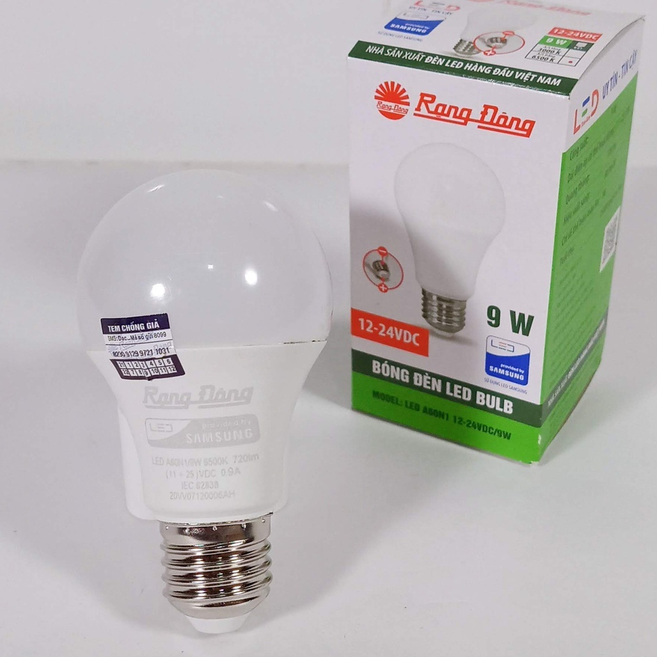Bóng đèn LED kẹp bình Ắc quy, bóng E27- 12V - 24V DC 7W / 9W / 12W Rạng Đông, ChipLED Samsung