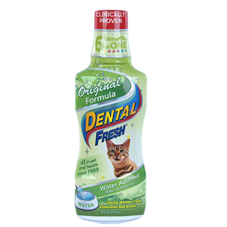 Dung dịch (240ml) giảm hôi miệng cho mèo-DENTAL FRESH của hãng SynergyLabs (xuất xứ Mỹ)