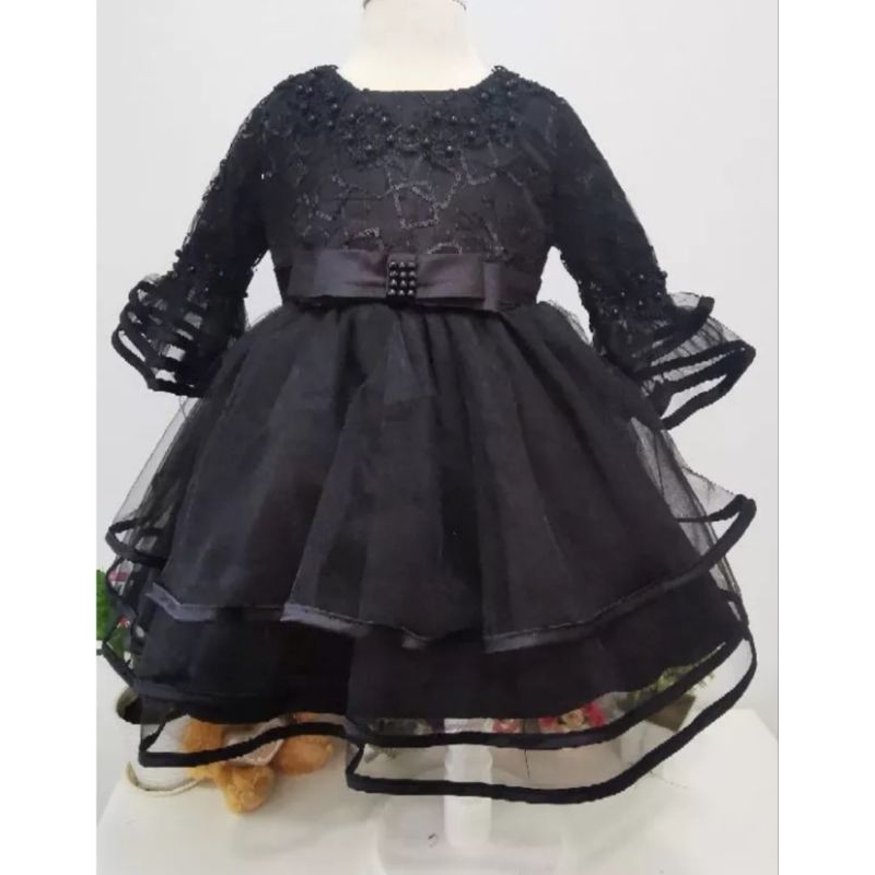 Gown Princess Maxi Kids Dress 1 to 4 Years Black Navy Blue Maroon Cream Dusty Pink Grey Yellow Peach Pink Harga  59 Ringgit*Penghantaran Percuma
