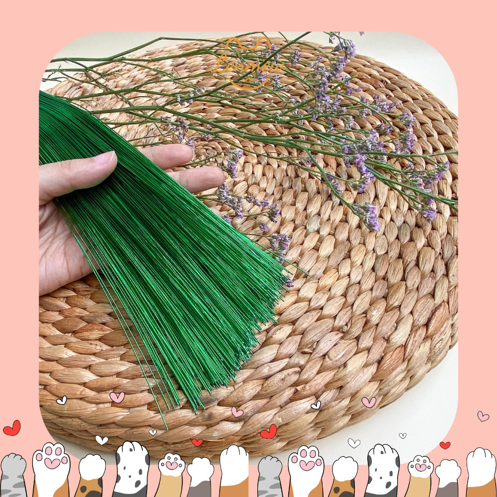 Kẽm làm lá hoa len handmade