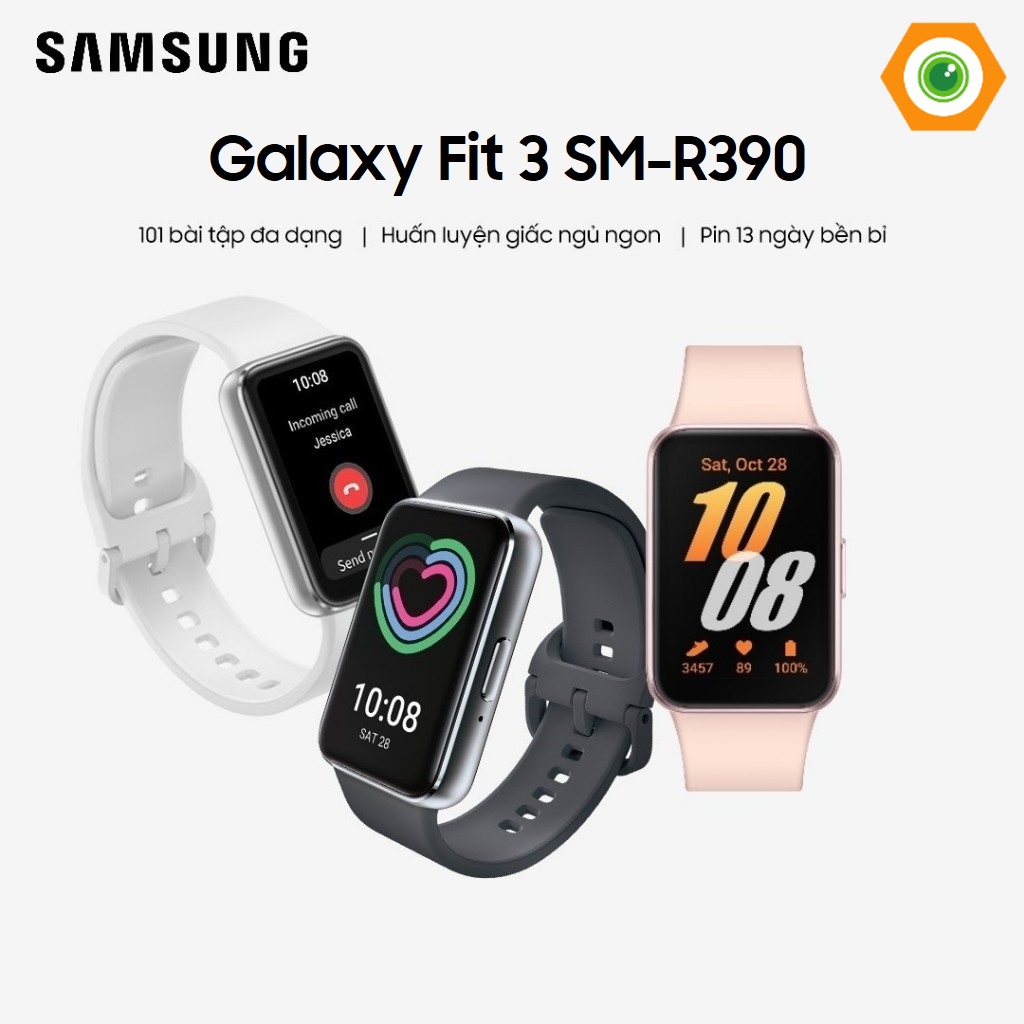 Vòng đeo tay thông minh Samsung Galaxy Fit 3 SM-R390 - Hàng Chính Hãng