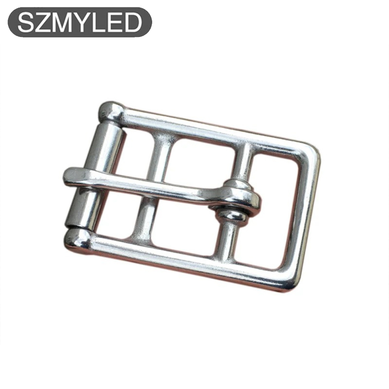 Cinch Buckle With Roller, Stainless Steel Square Replacement Belt Buckles, 1 Inch Wide Single Tongue Girths Buckles For Equestrian Supplies