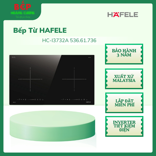 Bếp Từ Hafele HC-I3732A 536.61.736 – Công nghệ thông minh, nấu nhanh, thiết kế sang trọng, viền hợp kim nhôm cao cấp, phù hợp mọi không gian bếp hiện đại