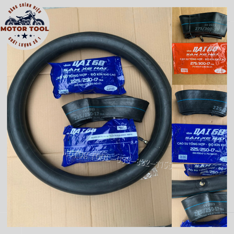 Săm xe máy hãng dai68, ruột moto dream wave sirius cỡ 225/250-17 và 275/300-17