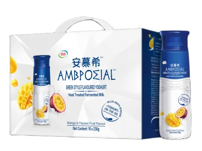 [[ Carton sale ]] An Mu Xi Ambrosial Greek Yoghurt Mango passion 230g **10s x 230g