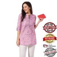 Kurti Women Indian Short Kurtis Cotton Kurti Top Short Kurtis Kurta Tunic Blouse Plus Size Pant Palazzo Saree Punjabi Suit Debayu UD13DKSSC