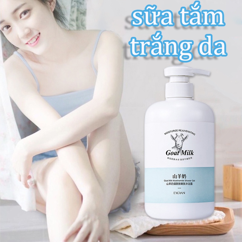 Sữa tắm làm trắng da sữa dê 800ml dưỡng ẩm hương thơm lâu dài,Chiết xuất từ sữa dê,làm đều màu da mềm mịn Sữa Tắm Dê Dưỡng Ẩm Làm Trắng Da / Dầu Gội Đầu