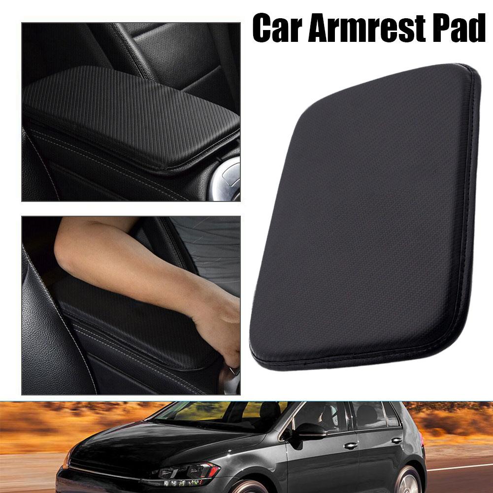 Car Armrest Cushion Cover Carbon Fiber Leather Car Cover Accessories