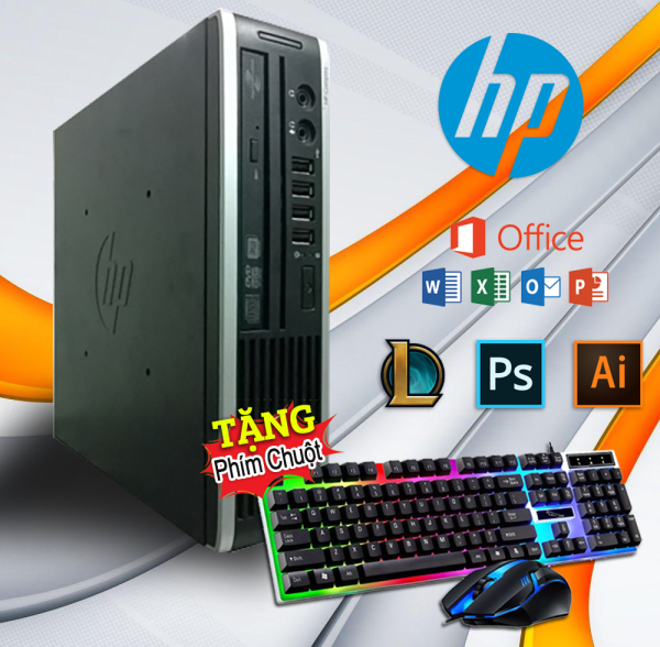 Máy Bộ HP Compaq Elite 8300 i3 3220/Ram 4GB/SSD 128GB Ultra Slim Desktop