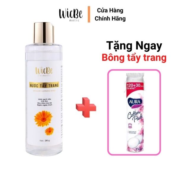 Nước tẩy trang Hoa Cúc cho da dầu mụn dịu nhẹ cho da nhạy cảm Wicbe 280g giá rẻ