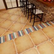 Step-by-step tile stepping American pastoral Mediterranean antique brick threshold stone balcony color bar threshold stone tile