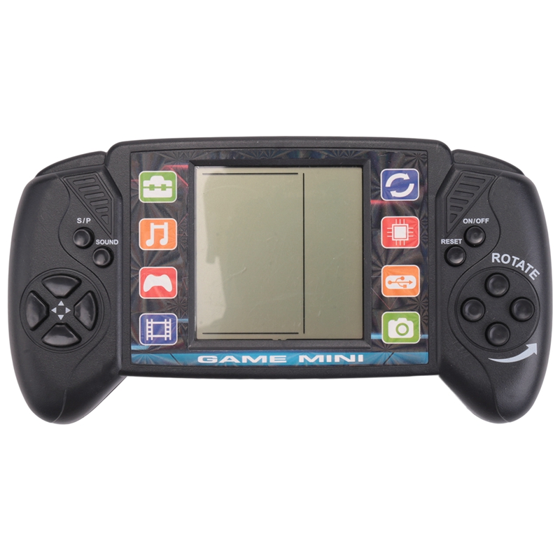 [Waanon]Pocket Handheld Video Game Console 3.5in LCD Mini Portable Brick Game Player with Built-in 23+26 Games (Black)