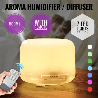 [SG ready stock] Muji Style Diffuser / Ultrasonic Diffuser / Air Humidifier / Aroma Diffuser / Aromatherapy Essential Oil Diffuser with 7 Different Colours Setting 500ml