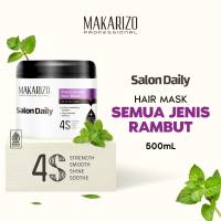 Makarizo Professional Salon Daily Hair Mask For All Hair Types Netto 500Ml & 250Ml- Menjaga Kelembapan Rambut & Menjaga Kekuatan Rambut
