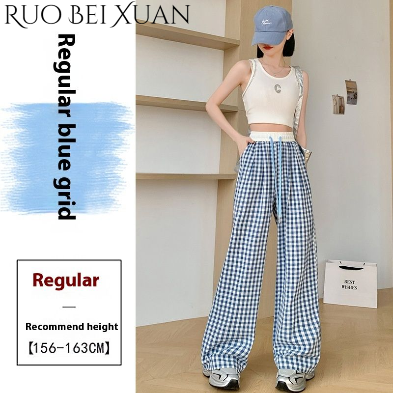 Ruo Bei Xuan Women's Summer High-Waist Wide-Leg Pants with Pocket Design ราคา 282 บาท*ส่งฟรี