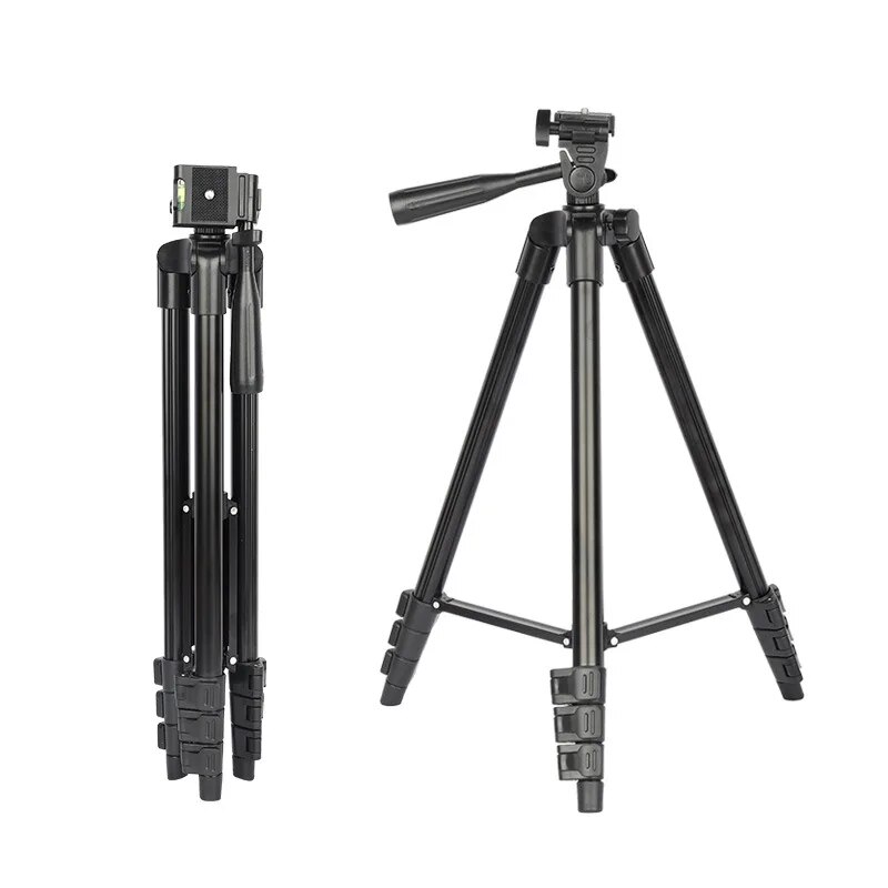 Xu hướng 1.35m Chân máy ảnh ba chân màu đen sống Camera chụp ảnh tự sướng Khung đèn Hợp kim nhôm đầy Tripod trypod cho điện thoại