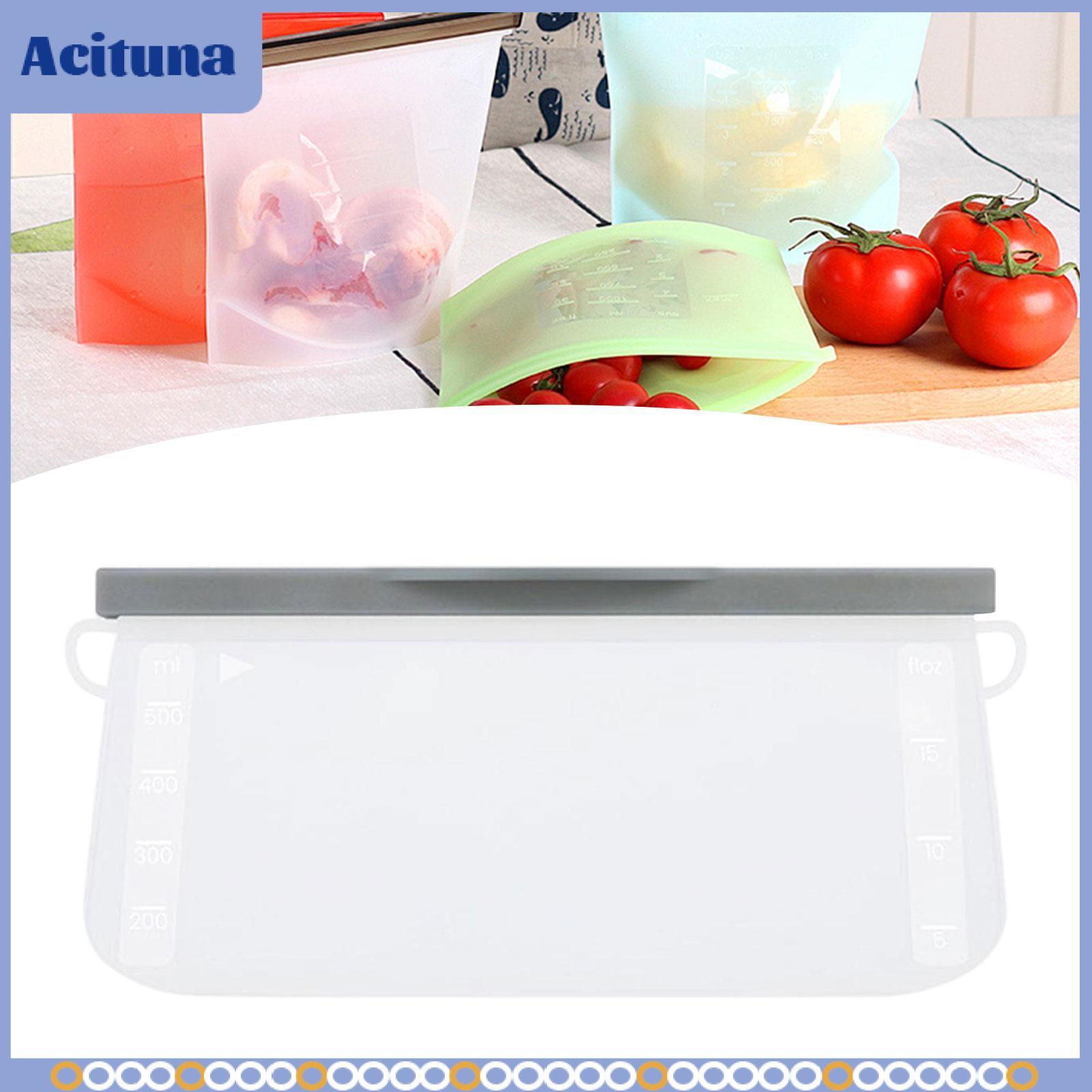 Acituna Silicone Food Storage Bag Vegetable Pouch for Dishwasher Traveling Kitchen ราคา 216 บาท*ส่งฟรี