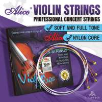 Alice Violin Strings A708 Nylon Core Alloy Winding For 1/8 1/4 1/2 3/4 4/4 Violin Musical Instrument Accessories Rich-Full Tone