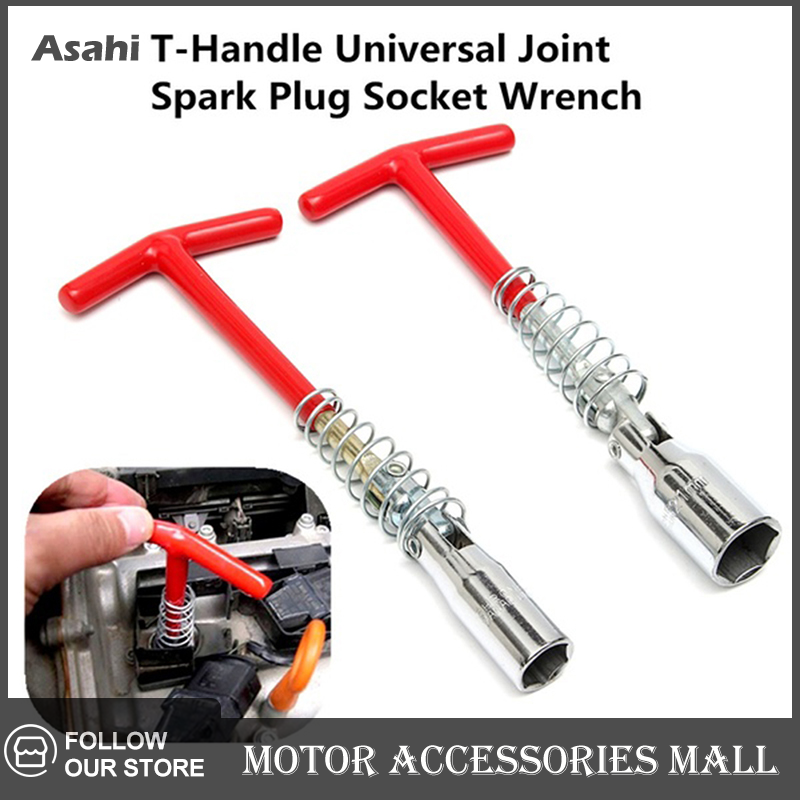 Asahi Motor Dụng cụ tháo bugi 16mm/21mm Cờ lê chìa vặn tay cầm chữ T cờ lê
