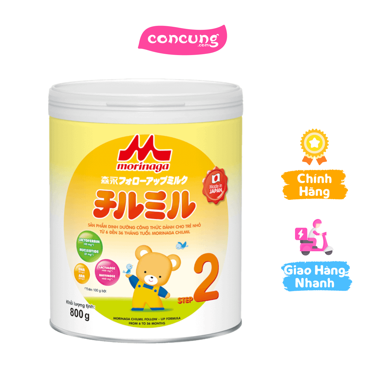 Morinaga số 2 (Chilmil), 6-36 tháng, 800g