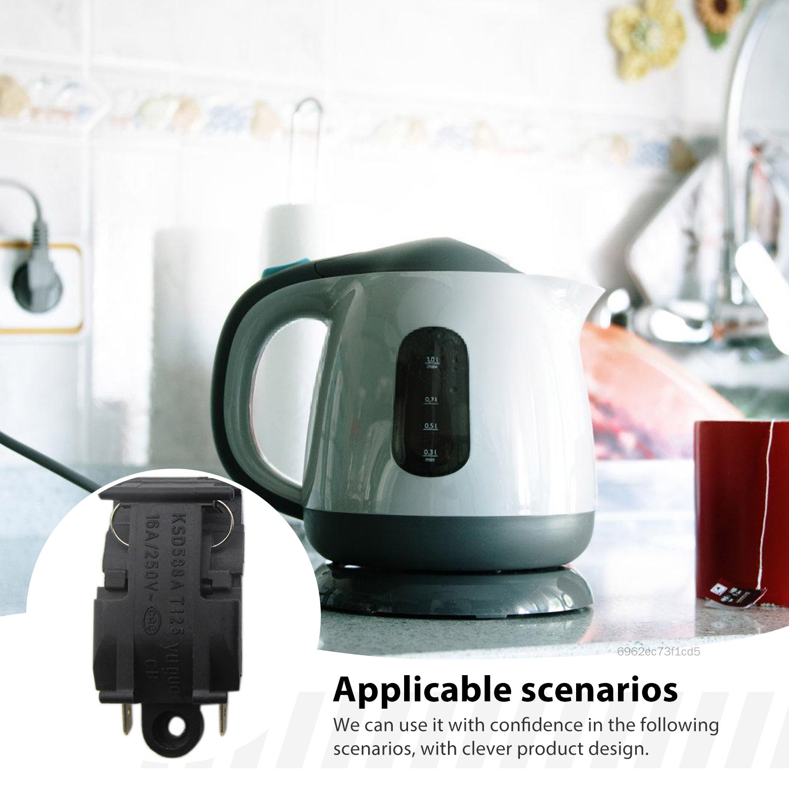 Công tắc ấm đun nước điện 16A Bộ điều chỉnh nhiệt độ công suất cao 16A và cảm biến hơi nước để bảo vệ quá nhiệt và chống sôi MZQ-VN