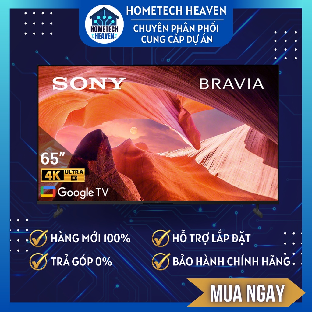 [KD-65X80L] Google Tivi Sony 4K 65 inch KD-65X80L - Hàng Chính Hãng