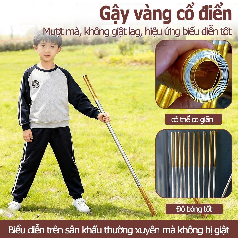 Chất Liệu Kim Loại Bền Bỉ, Gậy Vàng Cổ Điển, Phù Hợp Cho Vui Chơi, Gấp Gọn Dễ Dàng, Trên Sân Khấu Biểu Diễn