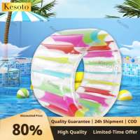 Inflatable Wheel Roller Water Rolling Wheel Giant Inflatable Raft Float Tube for Kids Adults Pool Float for Pond Lake River