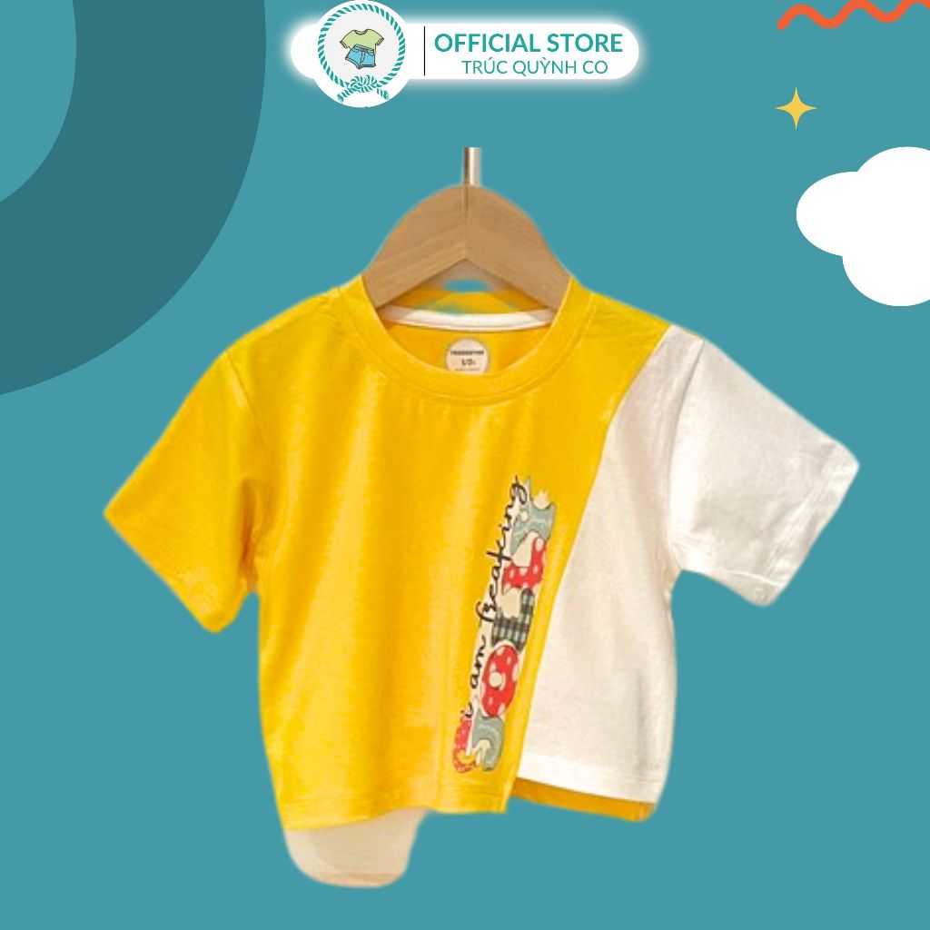 Áo Croptop Phối Màu Trúc Quỳnh Co - Mẫu Mới Hot Nhất Hè 2024 (12-33kg) - 3