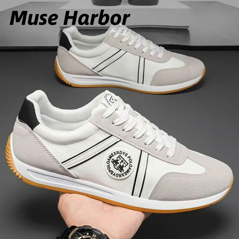 Muse Harbor รองเท้ากีฬาผู้ชายดีไซน์ระบายอากาศเพิ่มความสูงสไตล์ลำลอง ราคา 185 บาท*ส่งฟรี