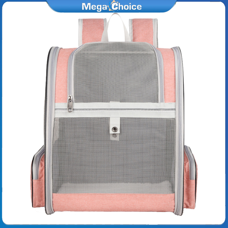 MegaChoice【Fast Delivery】Cat Dog Carrier Backpack, Portable Breathable Backpack, 15 x 12.6 x 16.54 In Front Opening Mesh Window Backpack For Carrying Dogs Up To 5KG Cats Up To 7KG ราคา 723 บาท*ส่งฟรี
