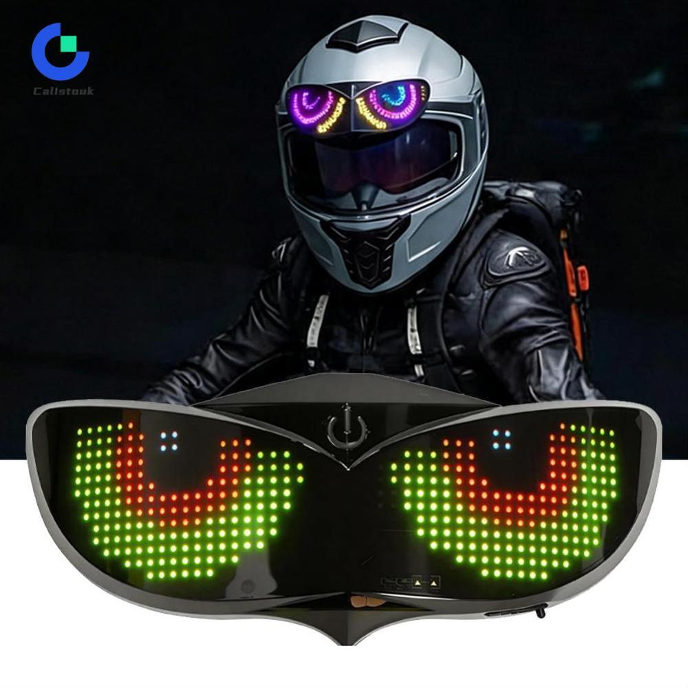 Calistouk Motorcycle Smart LED Demon Eye Helmet Tail Light for Night Riding Brake Turn Signal Warning Lamp for Bike Rechargeable RGB Decor Light ราคา 2,196 บาท*ส่งฟรี