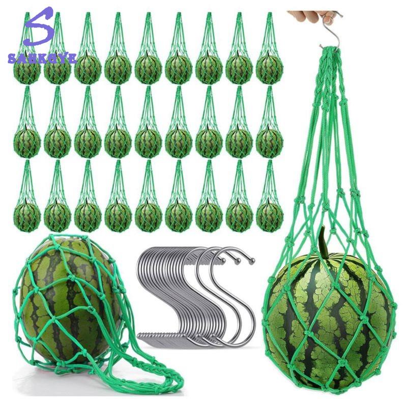 greatbuy666-Heavy Duty Watermelon Hammock Net 30 Pack Melon Hammocks Cradles with S Hanging Hooks to Prevent Falling for Growing ราคา 1,897 บาท*ส่งฟรี