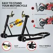 Universal 2In1 Motorcycle Stands with Adapters - Brand Name